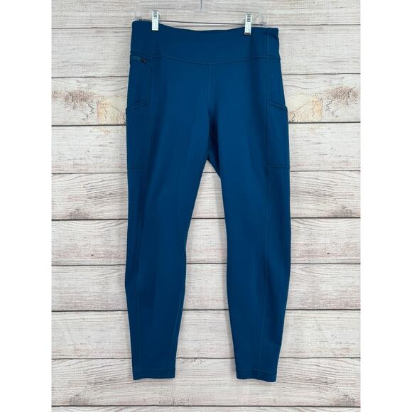 Patagonia Pants - Patagonia 3 Pocket Leggings Womens Large Blue Outdoor Hiking Athletic